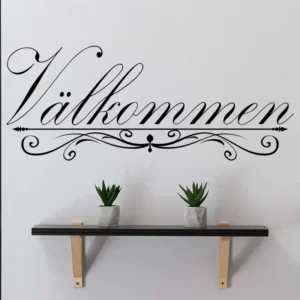 Välkommen-väggdekor-text