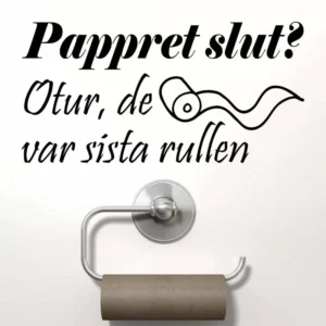 Pappret-slut-sista-rullen-väggdekor