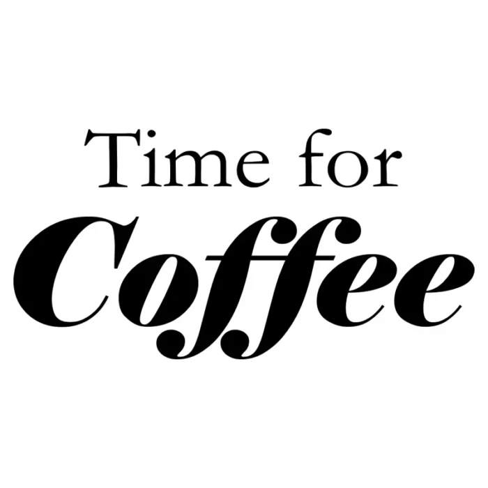 Time-for-coffee-väggdekor-svart