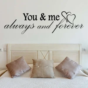 You-and-me-always-and-forever-väggdekor-hjärta