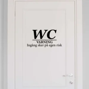 WC-ingång-sker-på-egen-risk-väggdekor-badrum