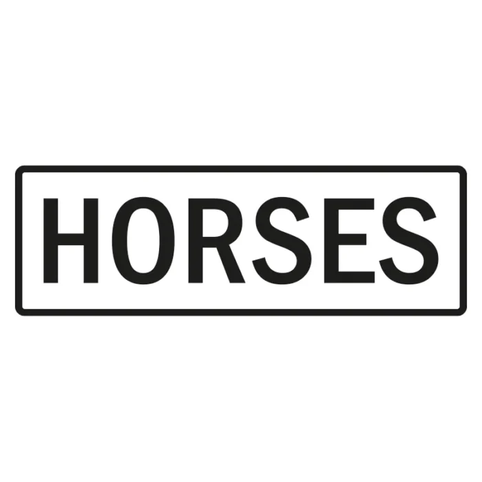 Horses-dekaltext-svart