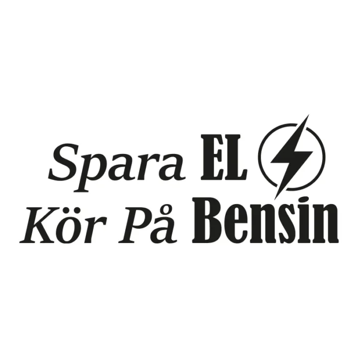 Spara-el-kör-på-bensin-dekal