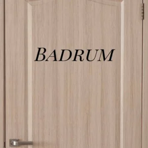 Badrum-skylt-väggdekor