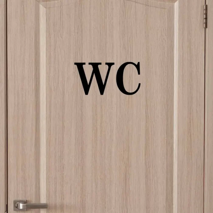 WC-skylt-väggdekor-dörr