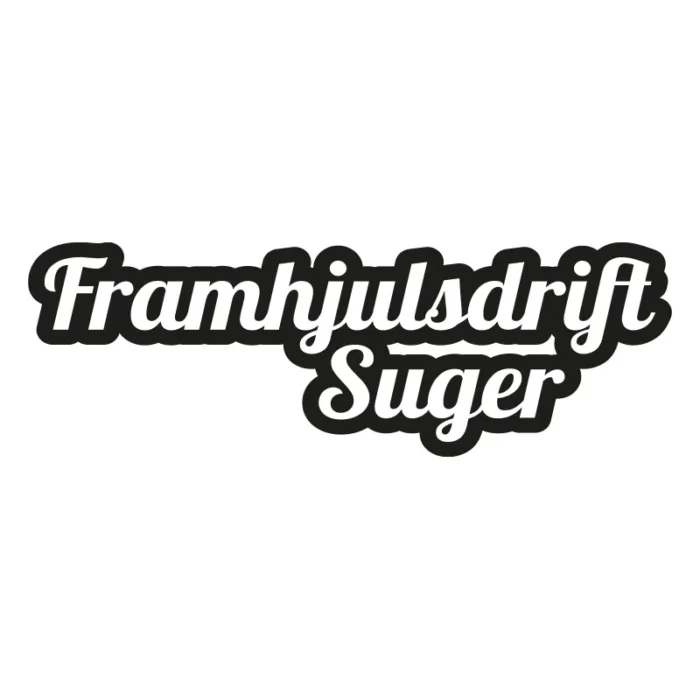 Framhjulsdrift-suger-dekal